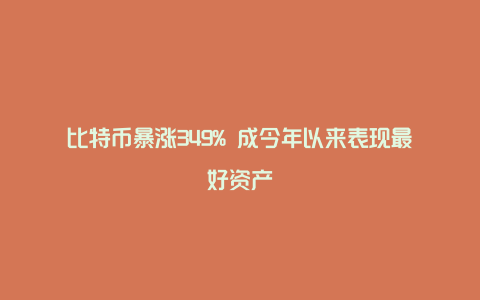 比特币暴涨349% 成今年以来表现最好资产