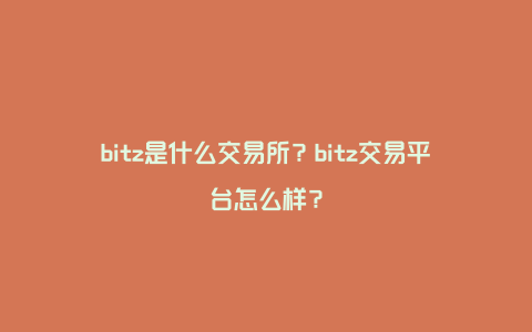 bitz是什么交易所？bitz交易平台怎么样？