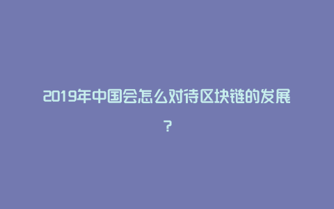 2019年中国会怎么对待区块链的发展？