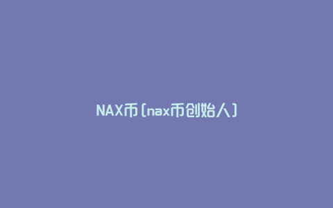 NAX币[nax币创始人]